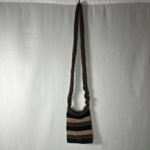 Vintage C&B Sport Croft & Barrow Stripe Crochet Shoulder Crossbody Bag‎ Boho Y2K